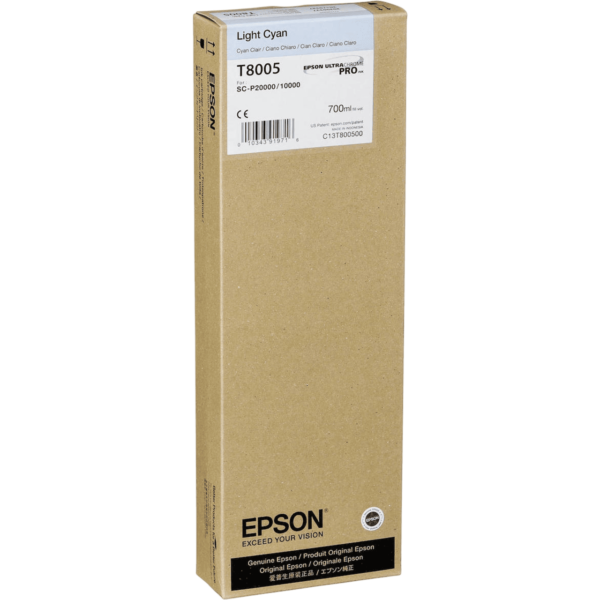 EPSON Singlepack Light Cyan UltraChrome PRO - C13T800500 - Image 2