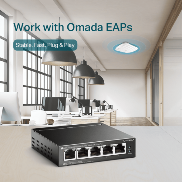 TP-LINK Switch 5-Port 100Mbps 4xPoE | TL-SF1005LP - Image 3