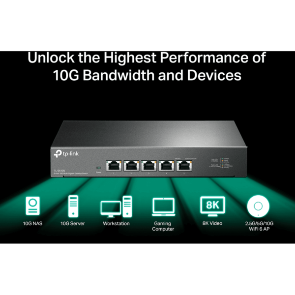 TP-LINK Switch 5-Port 10Gbit | TL-SX105 - Image 3