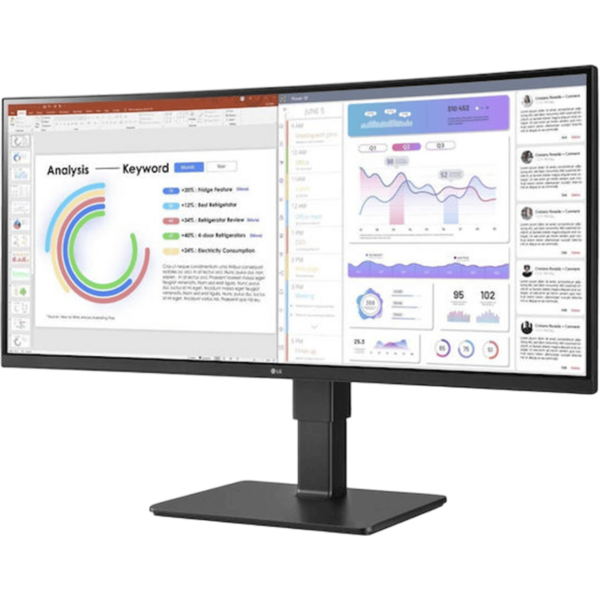 LG Monitor 34'' Curved [IPS | UWQHD | 60Hz | 5ms | 2Y] / 34BQ77QB-B - Image 2