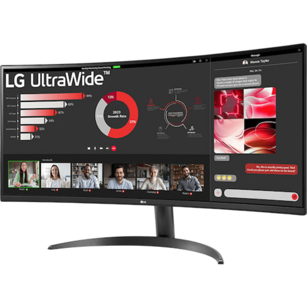 LG Monitor 34'' Curved [VA | UWQHD | 100Hz | 5ms | 3Y] / 34WR50QK-B - Image 2