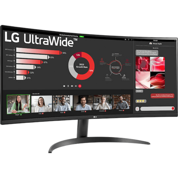 LG Monitor 34'' Curved [VA | UWQHD | 100Hz | 5ms | 3Y] / 34WR50QK-B - Image 3