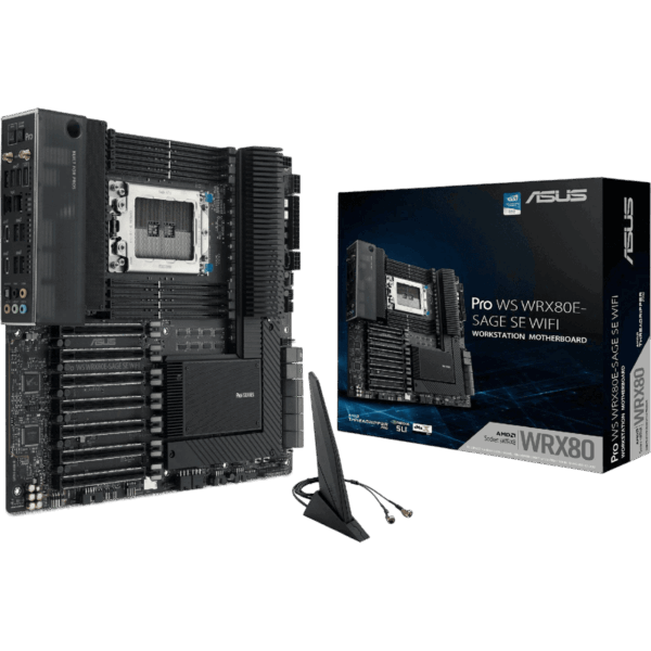 ASUS Motherboard PRO WS WRX80E-SAGE SE WiFi [DDR4 | SP3 | EEB] / 90MB1590-M0EAY0 - Image 8