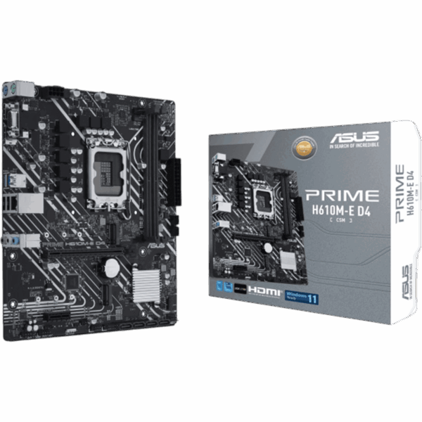 ASUS Motherboard PRIME H610M-E D4-CSM [DDR4 | 1700 | MATX] / 90MB19N0-M0EAYC