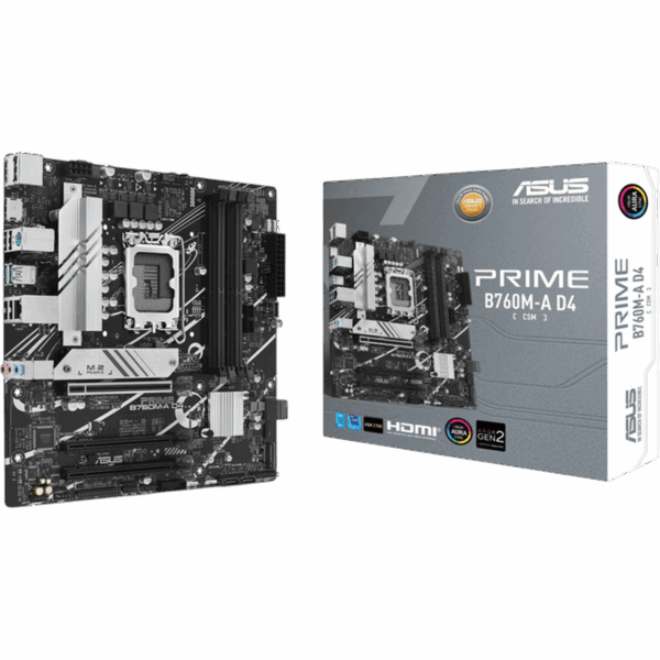 ASUS Motherboard PRIME B760M-A D4-CSM [DDR4 | 1700 | MATX] / 90MB1D00-M1EAYC