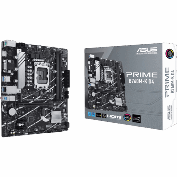 ASUS Motherboard PRIME B760M-K D4 [DDR4 | 1700 | MATX] / 90MB1DS0-M1EAY0