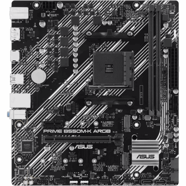 ASUS Motherboard PRIME B550M-K ARGB [DDR4 | AM4 | MATX] / 90MB1GC0-M0EAY0 - Image 2