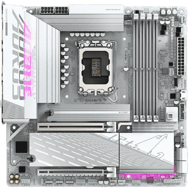 GIGABYTE Motherboard B860M AORUS Elite WiFi6 ICE [DDR5 | 1851 | MATX] / 9MB86MLI6-00-G10
