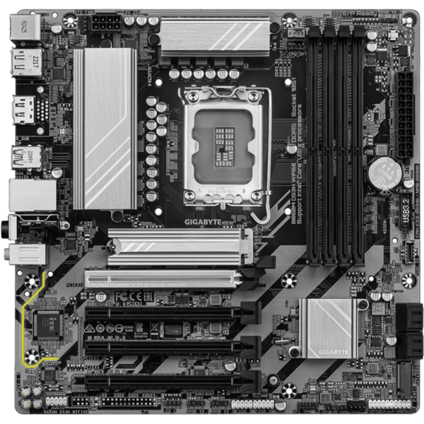 GIGABYTE Motherboard B860M DS3H WiFi6E [DDR5 | 1851 | MATX] / 9MB86MSH6-00-G10 - Image 2