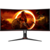 AOC Monitor 34'' Curved [VA | QHD | 180Hz | 1ms | 3Y] / CU34G2XP/BK