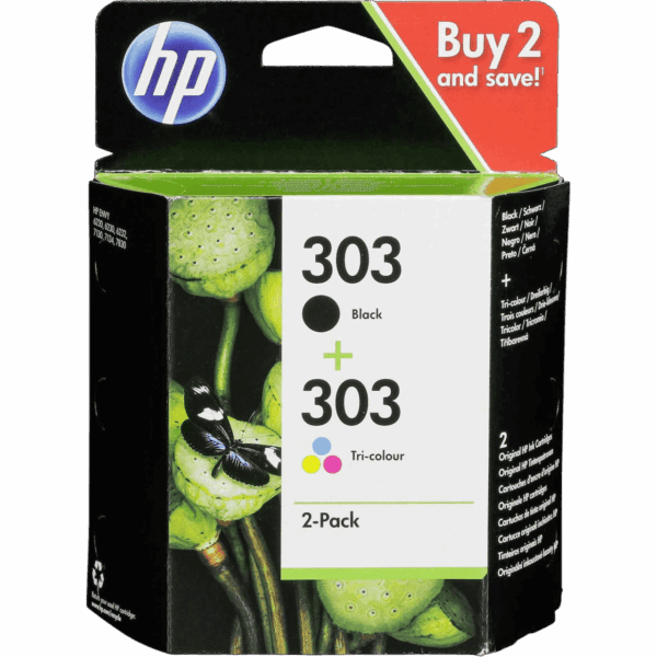 HP Ink 303 Original Standard Yield Black / Cyan / Magenta / Yellow | 3YM92AE