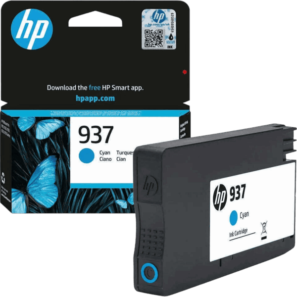 HP Ink 937 Cyan Original Cartridge | 4S6W2NE - Image 2