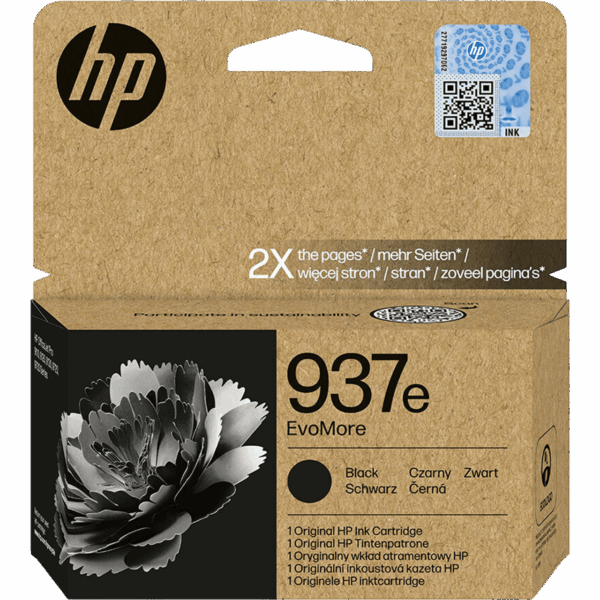 HP Ink 937e EvoMore Black Original Cartridge | 4S6W9NE