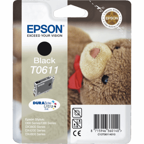 EPSON Ink T0611 Black | C13T06114020