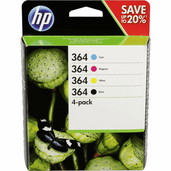HP Ink 364 Original Black / Cyan / Magenta / Yellow Multipack | N9J73AE - Image 3