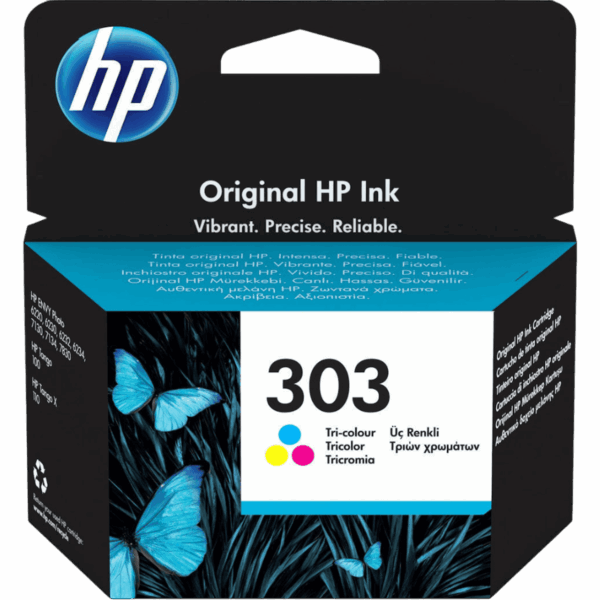 HP Ink 303 Original Cyan Magenta Yellow | T6N01AE