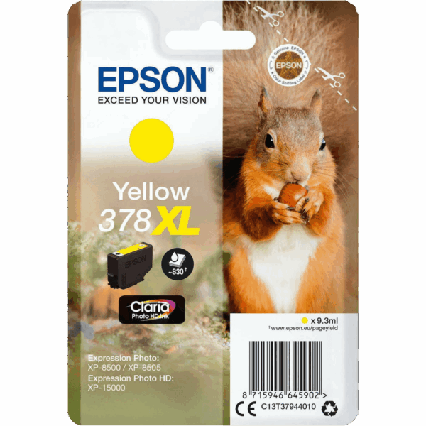 EPSON Ink T3794 Yellow 9.3ml | C13T37944010