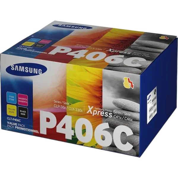 SAMSUNG Ink Toner CLT-P406C 4-Pack CYMK / SU375A - Image 3