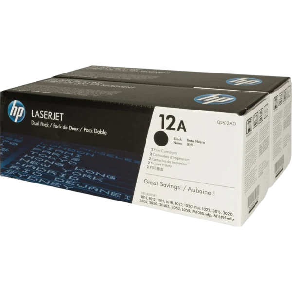 HP Ink Toner 12A Black [Dual Pack] / Q2612AD - Image 2