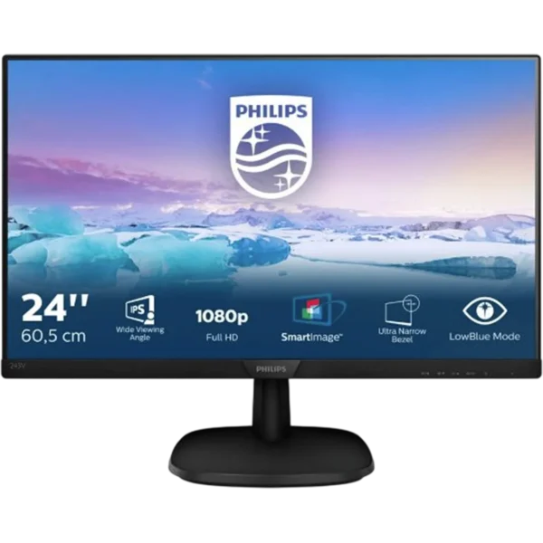 Philips Monitor V-Line 23.8" [IPS | FHD | 60Hz | 5ms | 3Y] / 243V7QJABF/00 - Image 2
