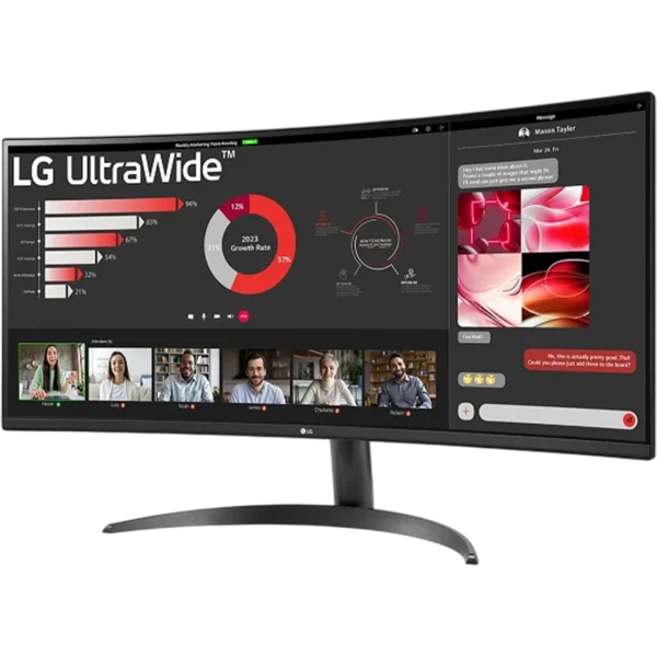 LG Monitor 34" Curved [VA | WQHD | 100Hz | 5ms | 3Y] / 34WR50QK-B.AEU - Image 2