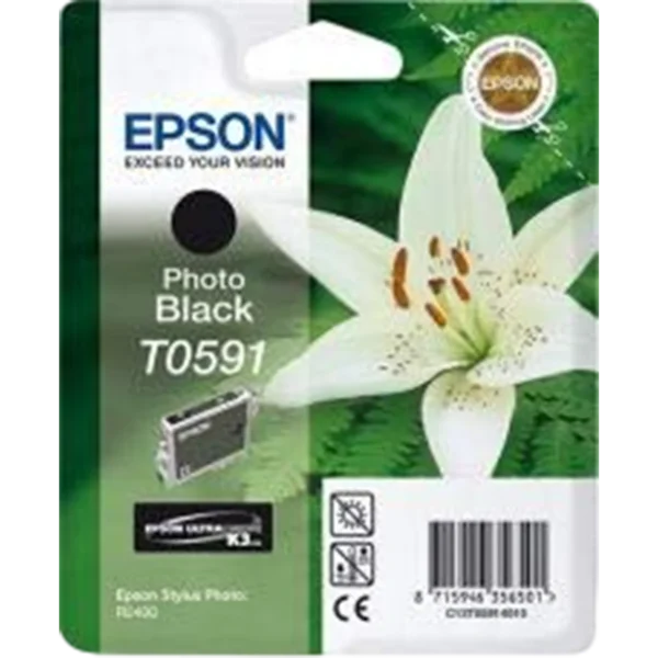 EPSON Ink Cartridge Singlepack Photo Black T0591 UltraChrome K3 | C13T05914010