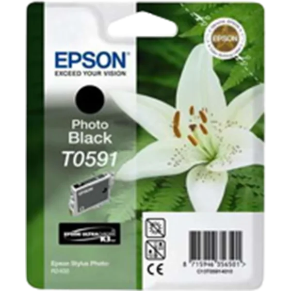 EPSON Ink Cartridge Singlepack Photo Black T0591 UltraChrome K3 | C13T05914020