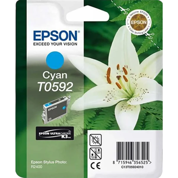 EPSON Ink Cartridge Singlepack Cyan T0592 UltraChrome K3 | C13T05924020