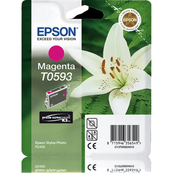 EPSON Ink Cartridge Singlepack Magenta T0593 UltraChrome K3 | C13T05934020