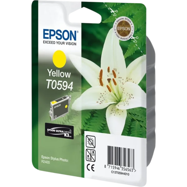 EPSON Ink Cartridge Singlepack Yellow T0594 UltraChrome K3 | C13T05944010 - Image 2