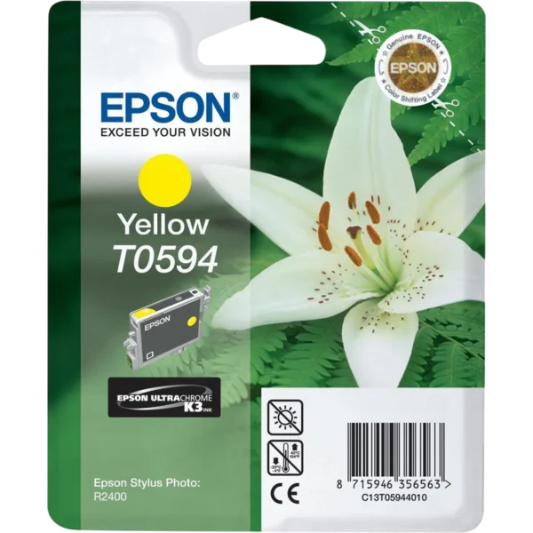 EPSON Ink Cartridge Singlepack Yellow T0594 UltraChrome K3 | C13T05944010