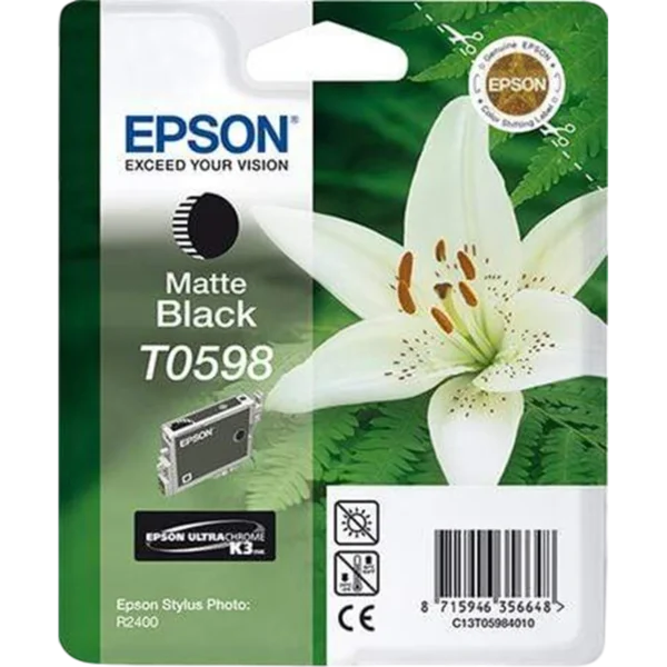 EPSON Ink Cartridge Singlepack Matte Black T0598 UltraChrome K3 | C13T05984010