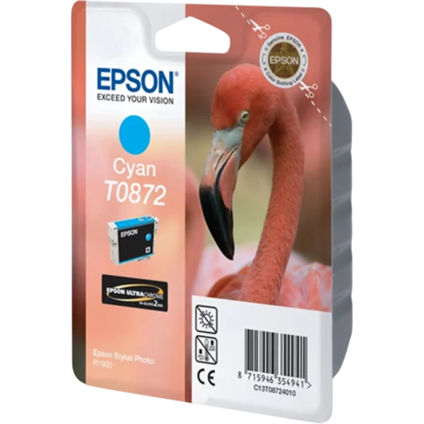 EPSON Ink Cartridge Singlepack Cyan T0872 Ultra Gloss High-Gloss | C13T08724010 - Image 2