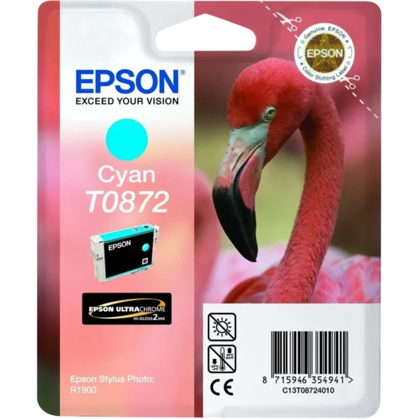 EPSON Ink Cartridge Singlepack Cyan T0872 Ultra Gloss High-Gloss | C13T08724010