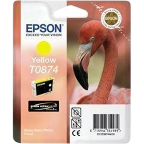EPSON Ink Cartridge Singlepack Yellow T0874 Ultra Gloss High-Gloss | C13T08744020