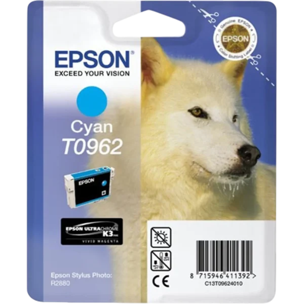 EPSON Ink Cartridge Singlepack Cyan T0962 | C13T09624010