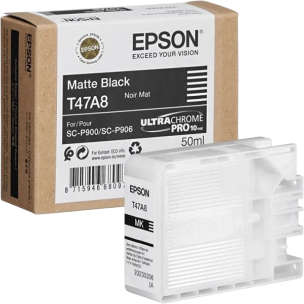 EPSON Ink Cartridge Singlepack Matte Black T47A8 UltraChrome Pro10 50ml | C13T47A80N - Image 3