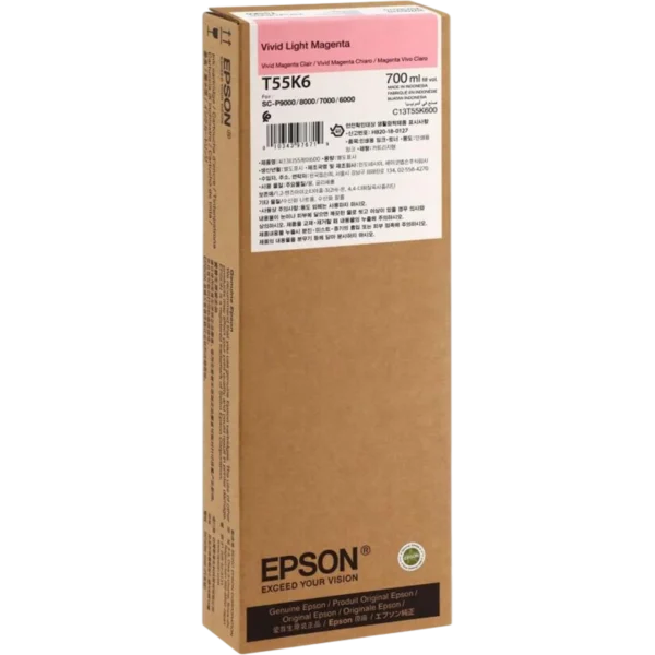 EPSON Ink Cartridge Singlepack Vivid Light Magenta T55K600 UltraChrome HDX/HD 700ml | C13T55K600 - Image 3