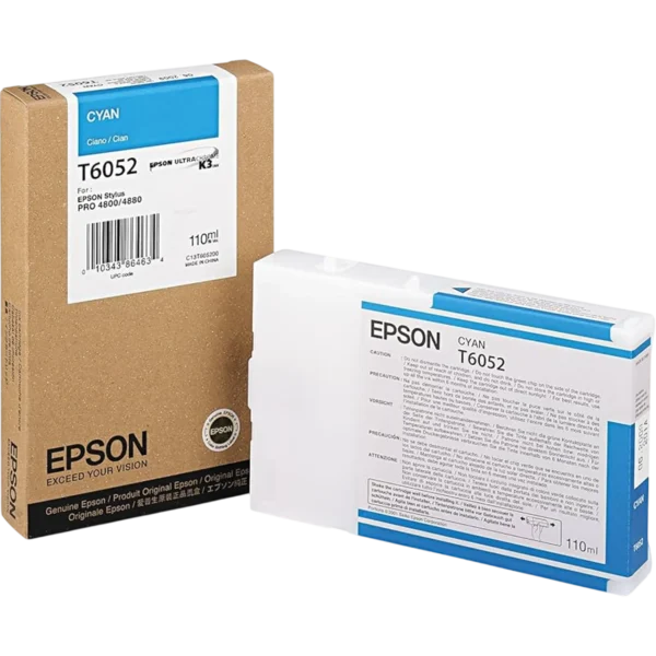 EPSON Ink Cartridge Singlepack Cyan T605200 | C13T605200 - Image 3