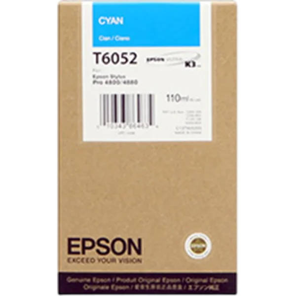 EPSON Ink Cartridge Singlepack Cyan T605200 | C13T605200 - Image 2