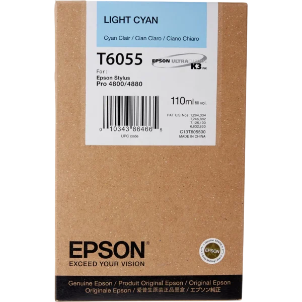 EPSON Ink Cartridge Singlepack Light Cyan T605500 | C13T605500 - Image 3
