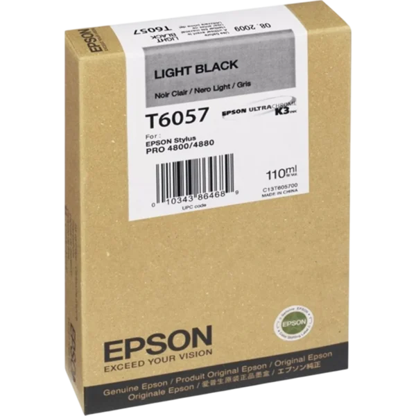 EPSON Ink Cartridge Singlepack Light Black T605700 | C13T605700 - Image 3