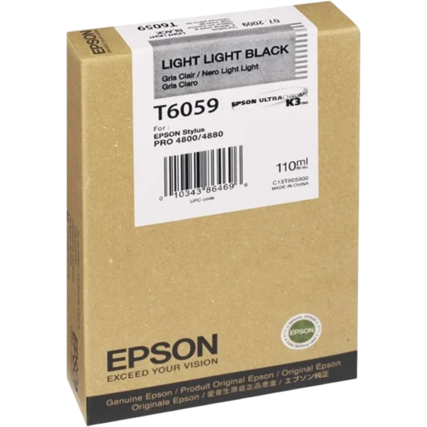 EPSON Ink Cartridge Singlepack Light Light Black T605900 | C13T605900 - Image 2