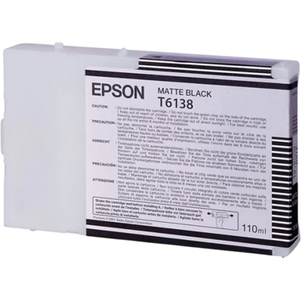 EPSON Ink Cartridge Singlepack Matte Black T613800 | C13T613800