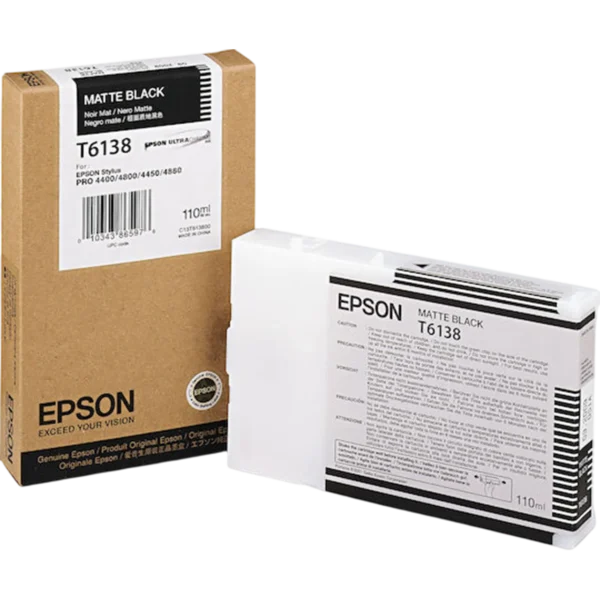 EPSON Ink Cartridge Singlepack Matte Black T613800 | C13T613800 - Image 2