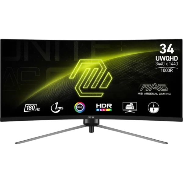MSI Monitor 34" Curved [VA | WQHD | 180Hz | 1ms | 2Y] / MAG 345CQR
