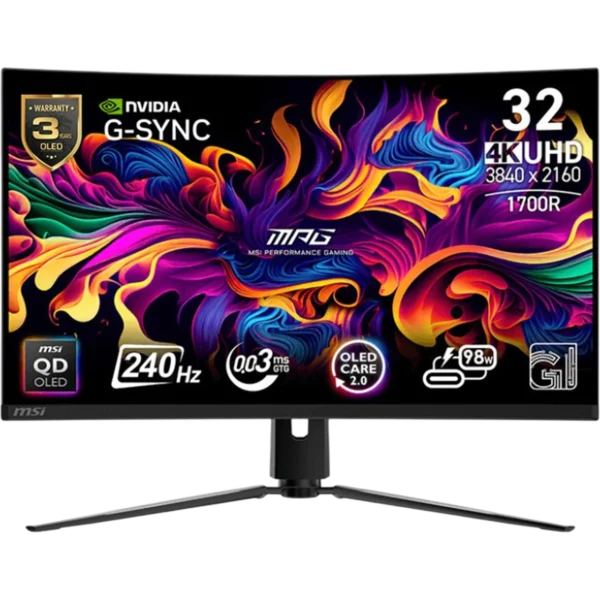 MSI Monitor 32" [OLED | 4K | 240Hz | 0.03ms | 2Y] / MPG 321CURX QD-OLE