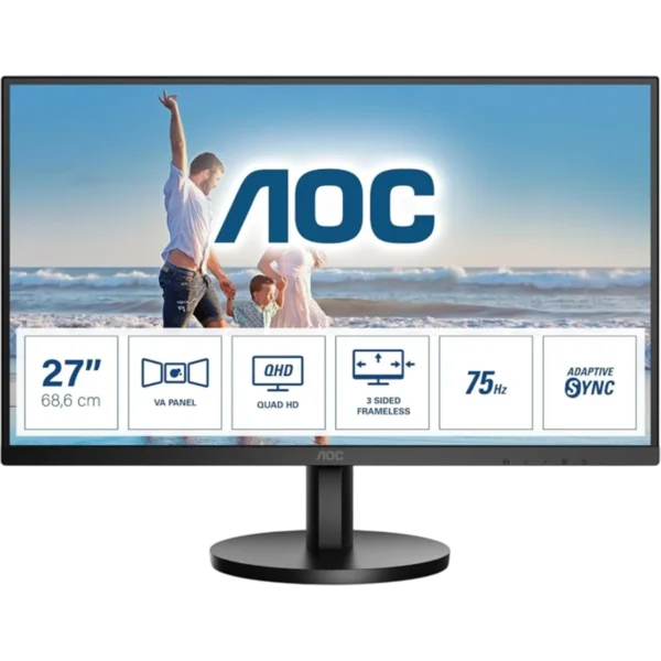 AOC Monitor 27" [VA | 2K | 75Hz | 4ms | 3Y] / Q27B3MA