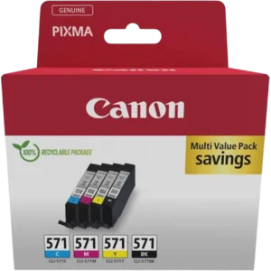 Μελάνι CANON CLI-571 4-Color Multipack - 914 Σελίδες | 0386C008