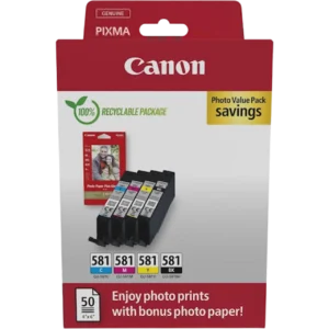 Μελάνι CANON CLI-581 4-Color Value Pack - 785 Σελίδες | 2106C006